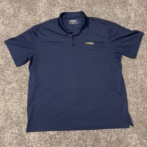CarMax Mens 3XL Navy Blue Short Sleeve Performance Polo Shirt Employee Uniform